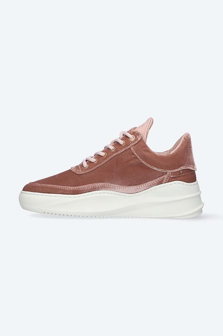 Filling Pieces Tenisky Low Top Sky Velvet hnedá farba 51427611888 - Pepit.sk