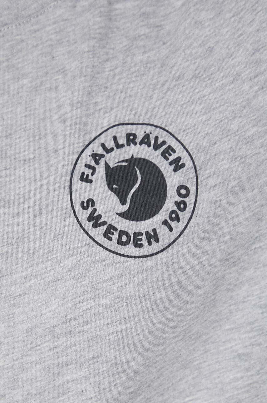 Fjallraven Bavlnené tričko s dlhým rukávom 1960 Logo šedá farba - Pepit.sk