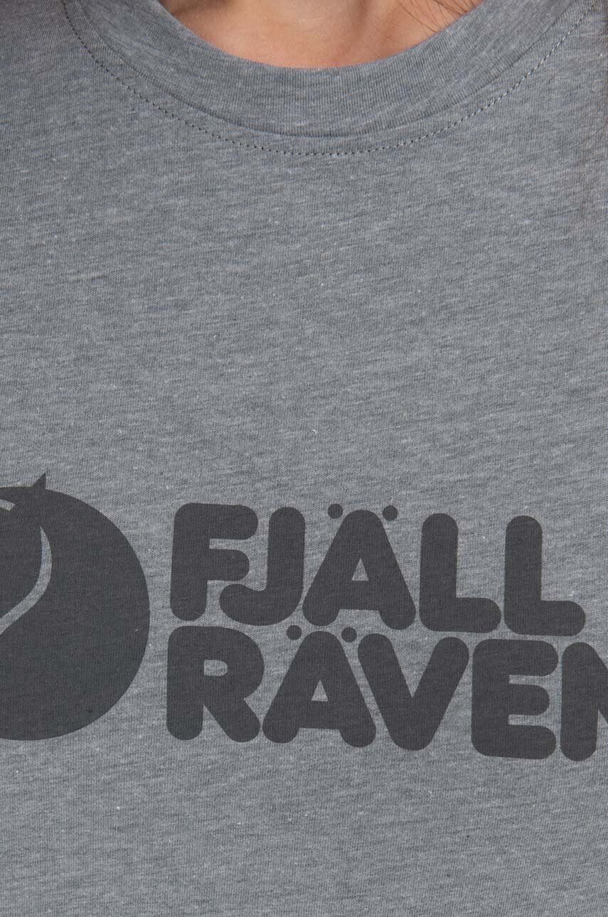 Fjallraven Tričko Logo Tee F87146.020.999-999 šedá farba s potlačou - Pepit.sk