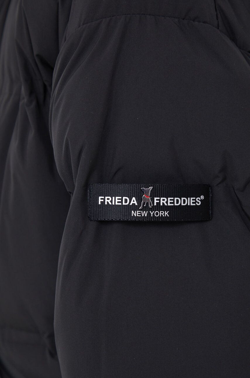 Frieda & Freddies Bunda dámska čierna farba zimná oversize - Pepit.sk