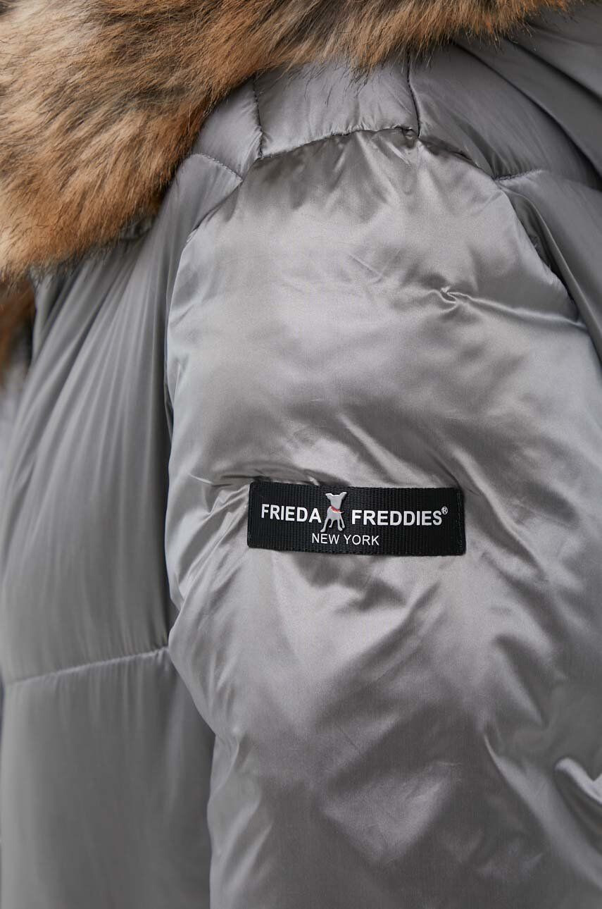 Frieda & Freddies Bunda dámska šedá farba prechodná - Pepit.sk