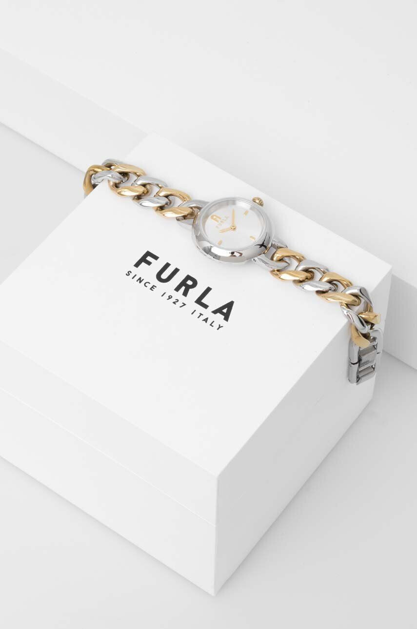 Furla Hodinky WW00019010L4 dámske strieborná farba - Pepit.sk