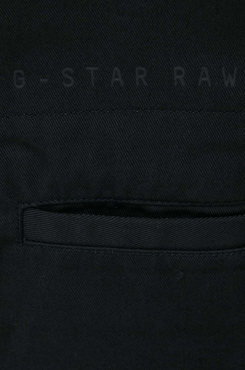 G-Star Raw Bavlnená košeľa pánska čierna farba regular s klasickým golierom - Pepit.sk