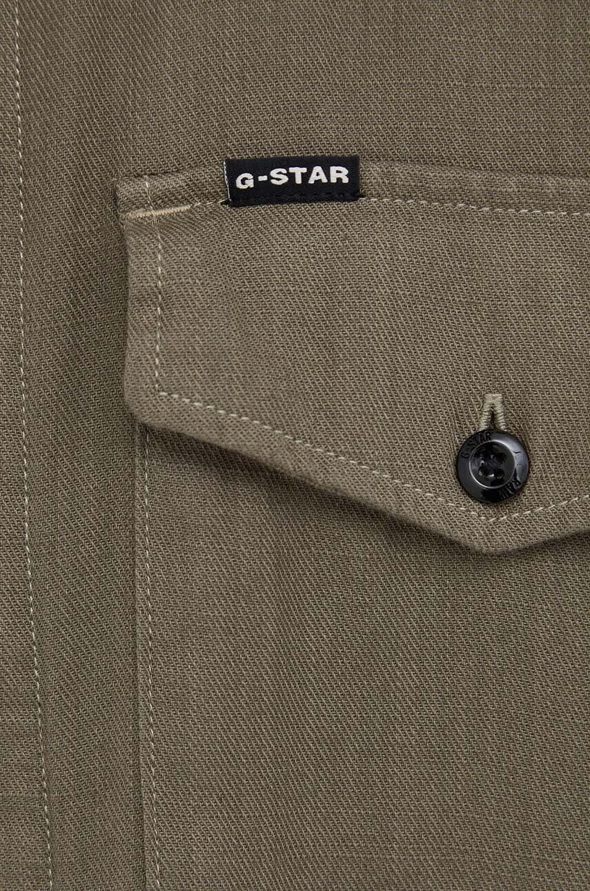 G-Star Raw Bavlnená košeľa pánska tmavomodrá farba slim s klasickým golierom - Pepit.sk