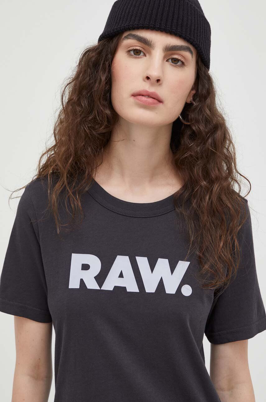 G-Star Raw Bavlnené tričko šedá farba - Pepit.sk