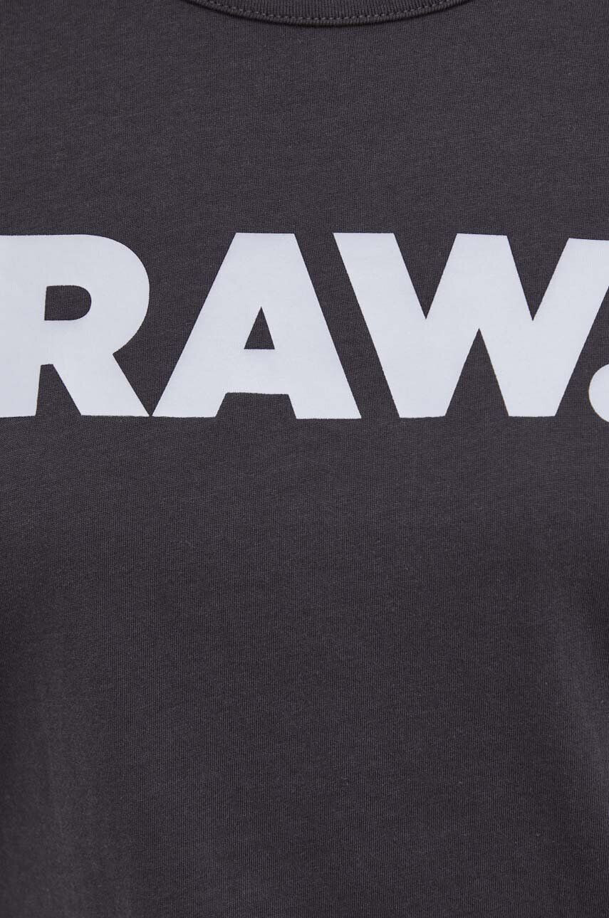 G-Star Raw Bavlnené tričko šedá farba - Pepit.sk