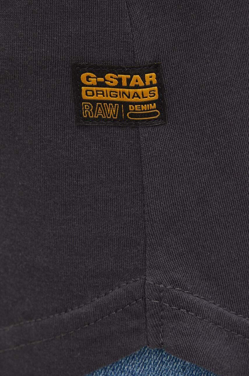 G-Star Raw Bavlnené tričko šedá farba - Pepit.sk