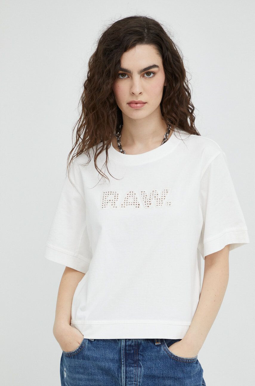 G-Star Raw Bavlnené tričko dámsky zelená farba - Pepit.sk