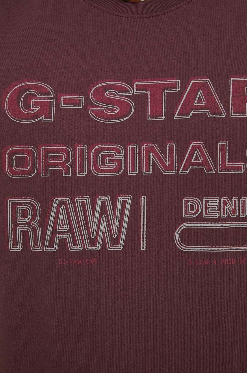 G-Star Raw Bavlnené tričko béžová farba - Pepit.sk