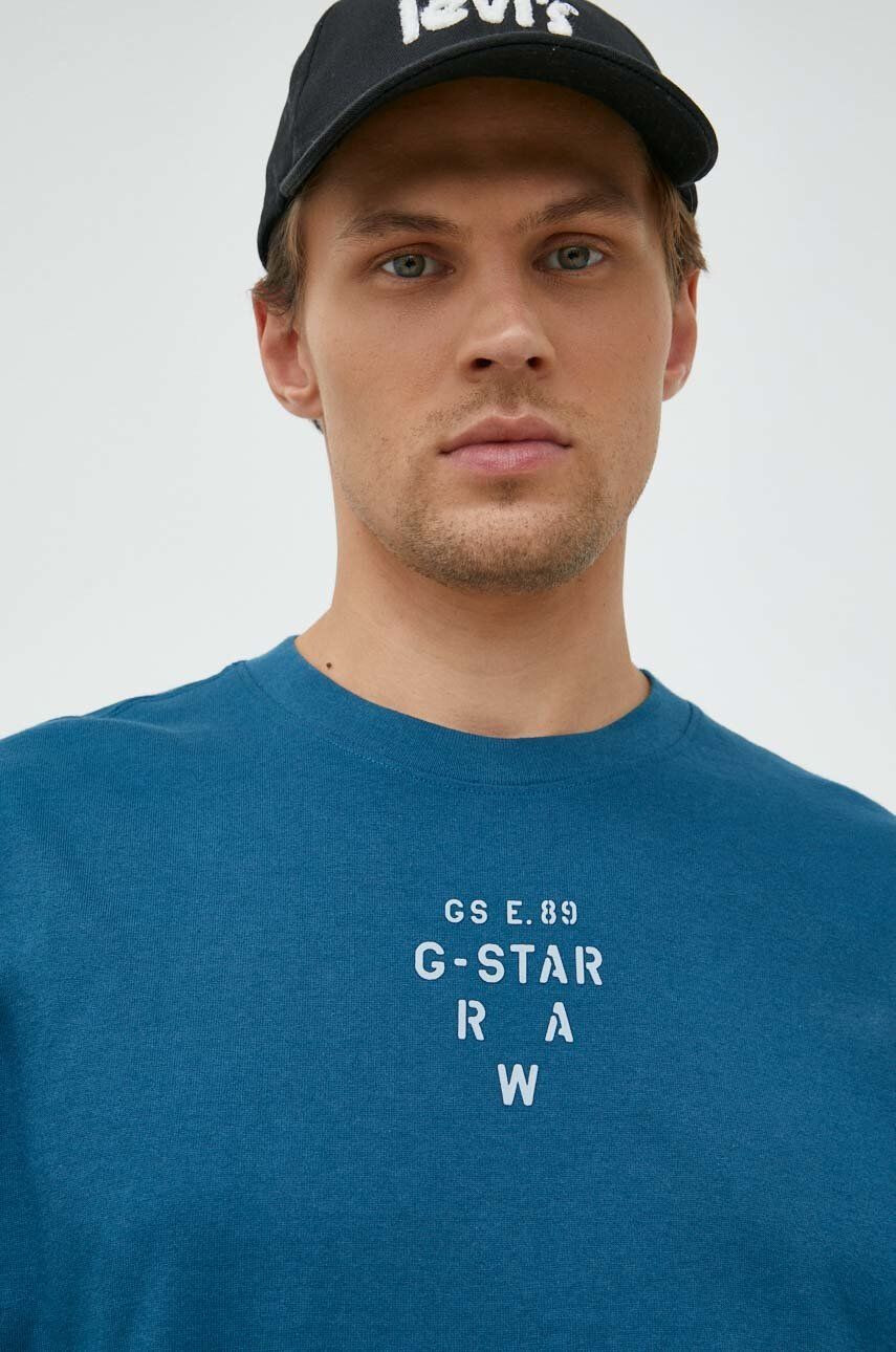 G-Star Raw Bavlnené tričko čierna farba - Pepit.sk