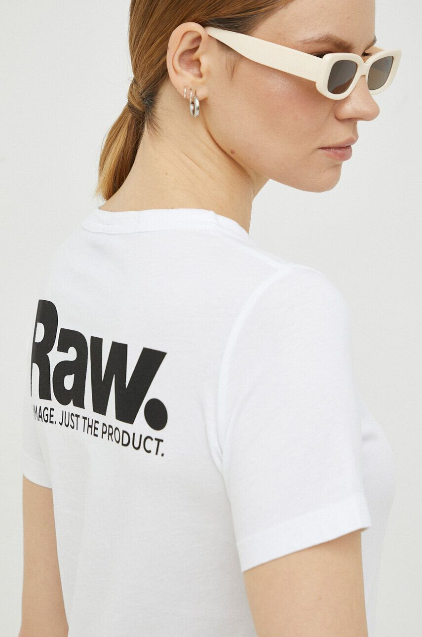 G-Star Raw Bavlnené tričko biela farba - Pepit.sk