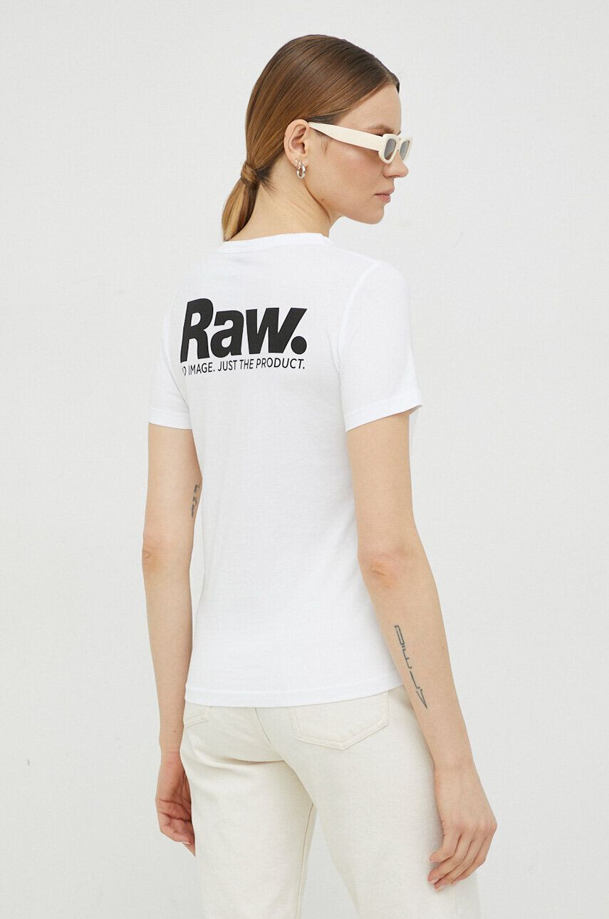 G-Star Raw Bavlnené tričko biela farba - Pepit.sk