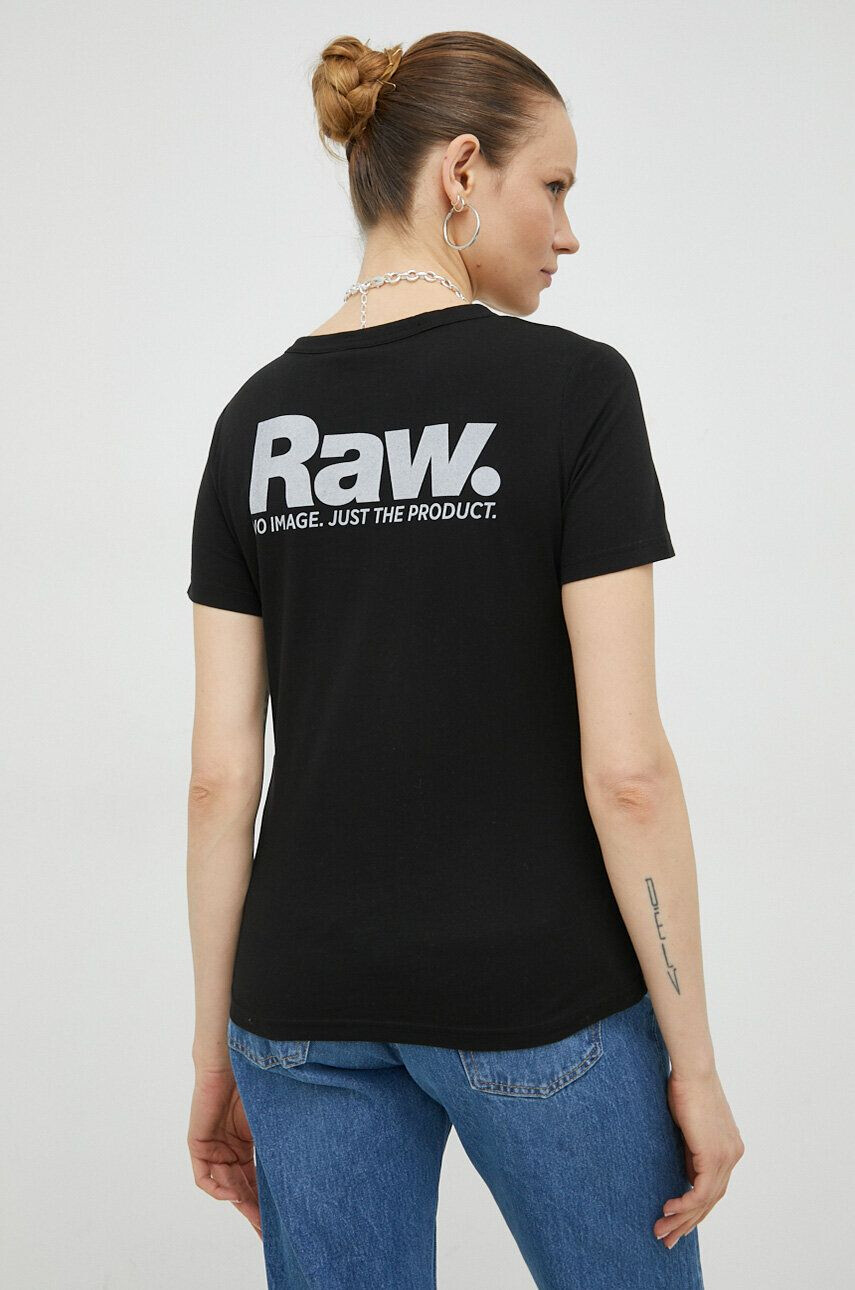 G-Star Raw Bavlnené tričko čierna farba - Pepit.sk