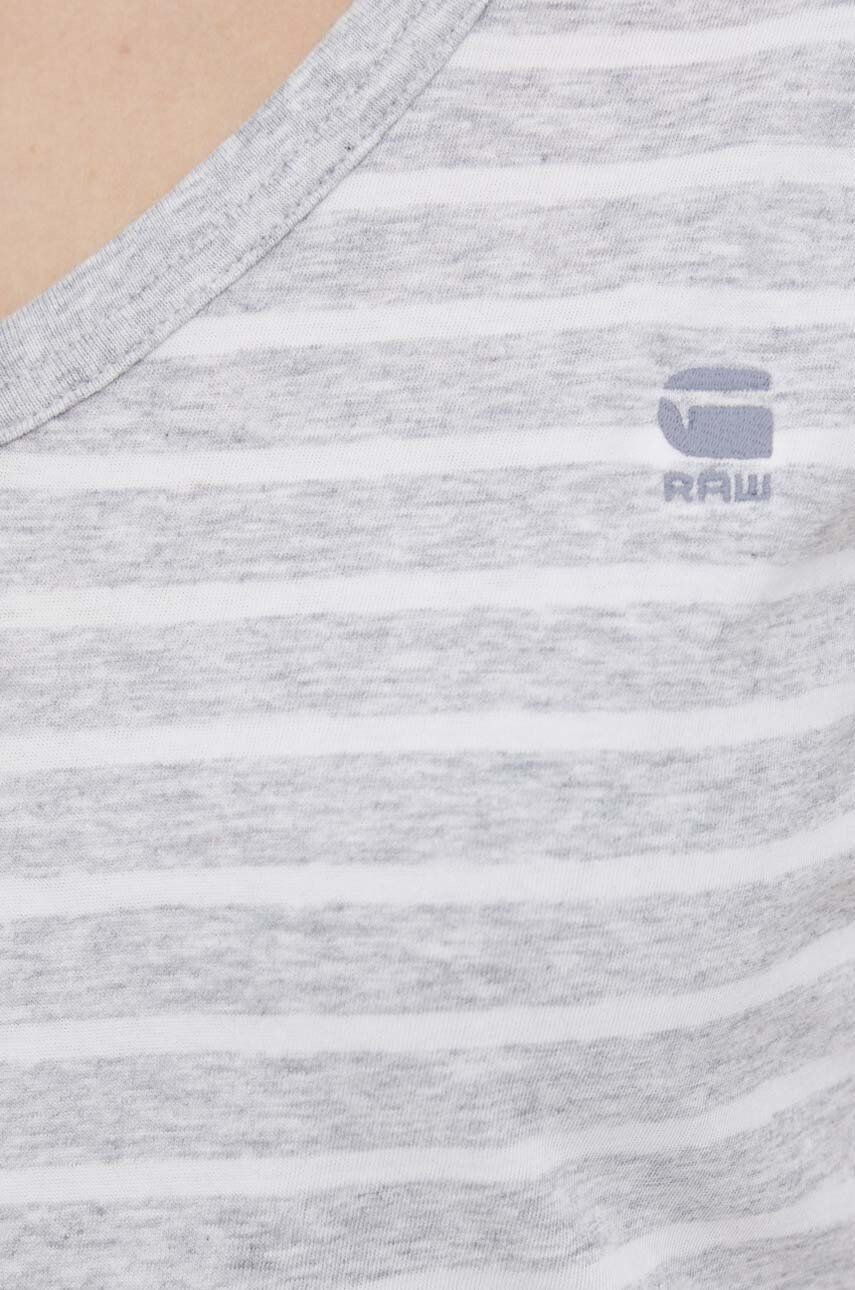 G-Star Raw Bavlnené tričko šedá farba - Pepit.sk