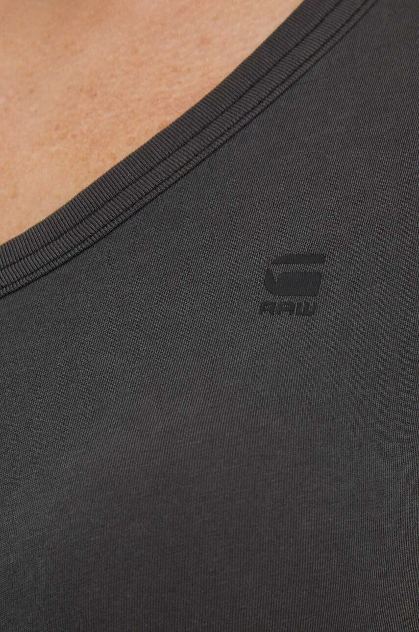 G-Star Raw Bavlnené tričko dámsky šedá farba - Pepit.sk