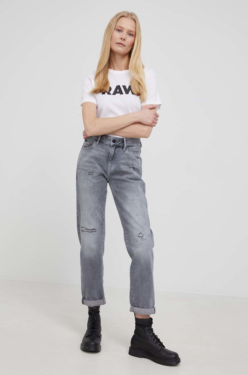 G-Star Raw Bavlnené tričko biela farba - Pepit.sk