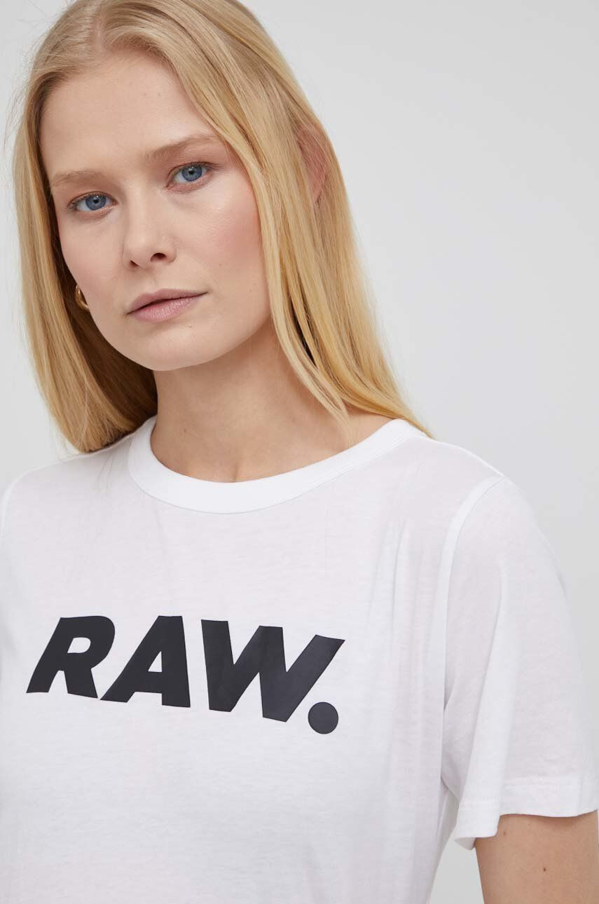 G-Star Raw Bavlnené tričko biela farba - Pepit.sk