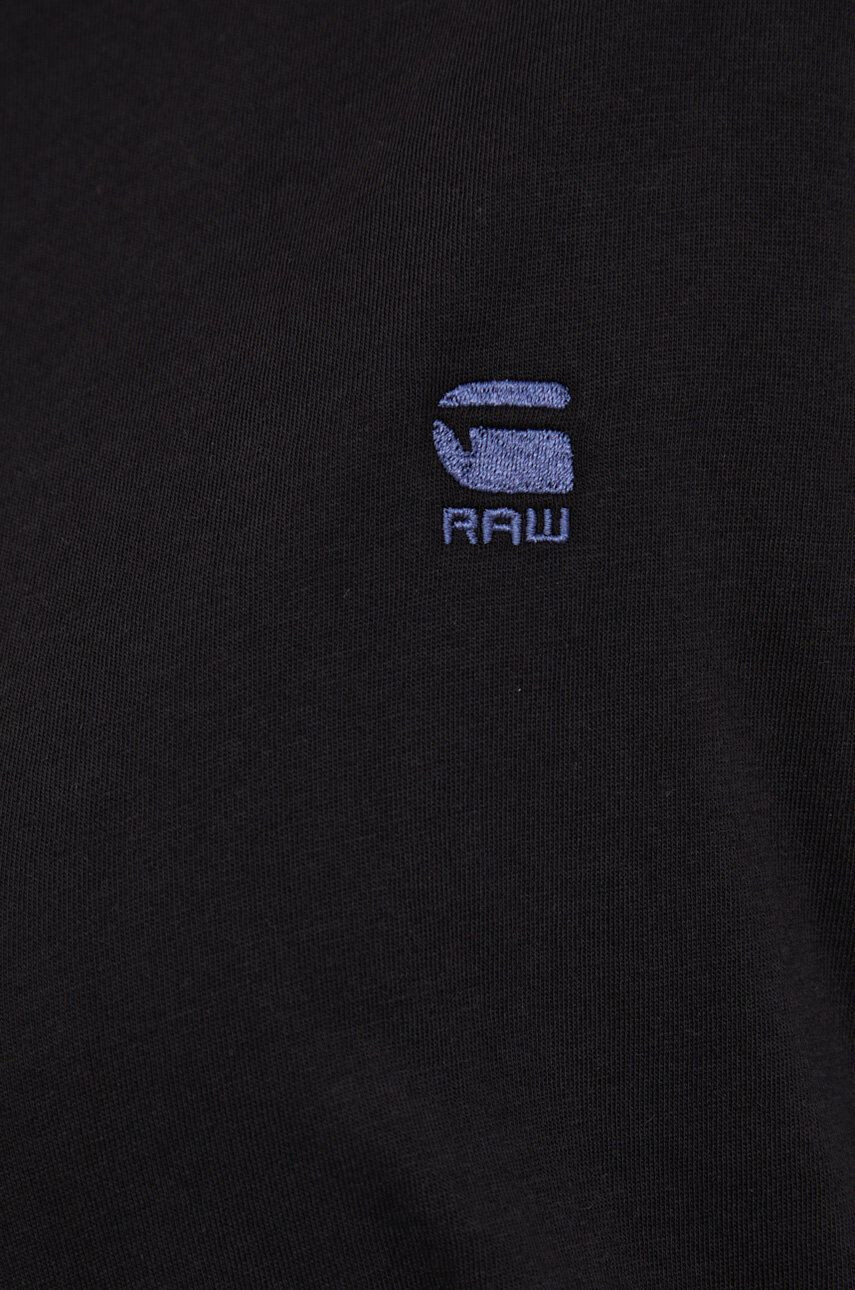 G-Star Raw Bavlnené tričko s dlhým rukávom čierna farba - Pepit.sk