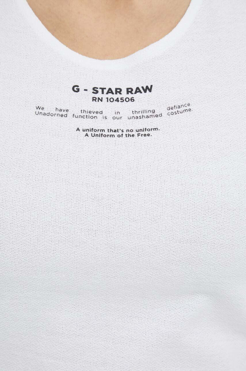 G-Star Raw Bavlnený top biela farba - Pepit.sk