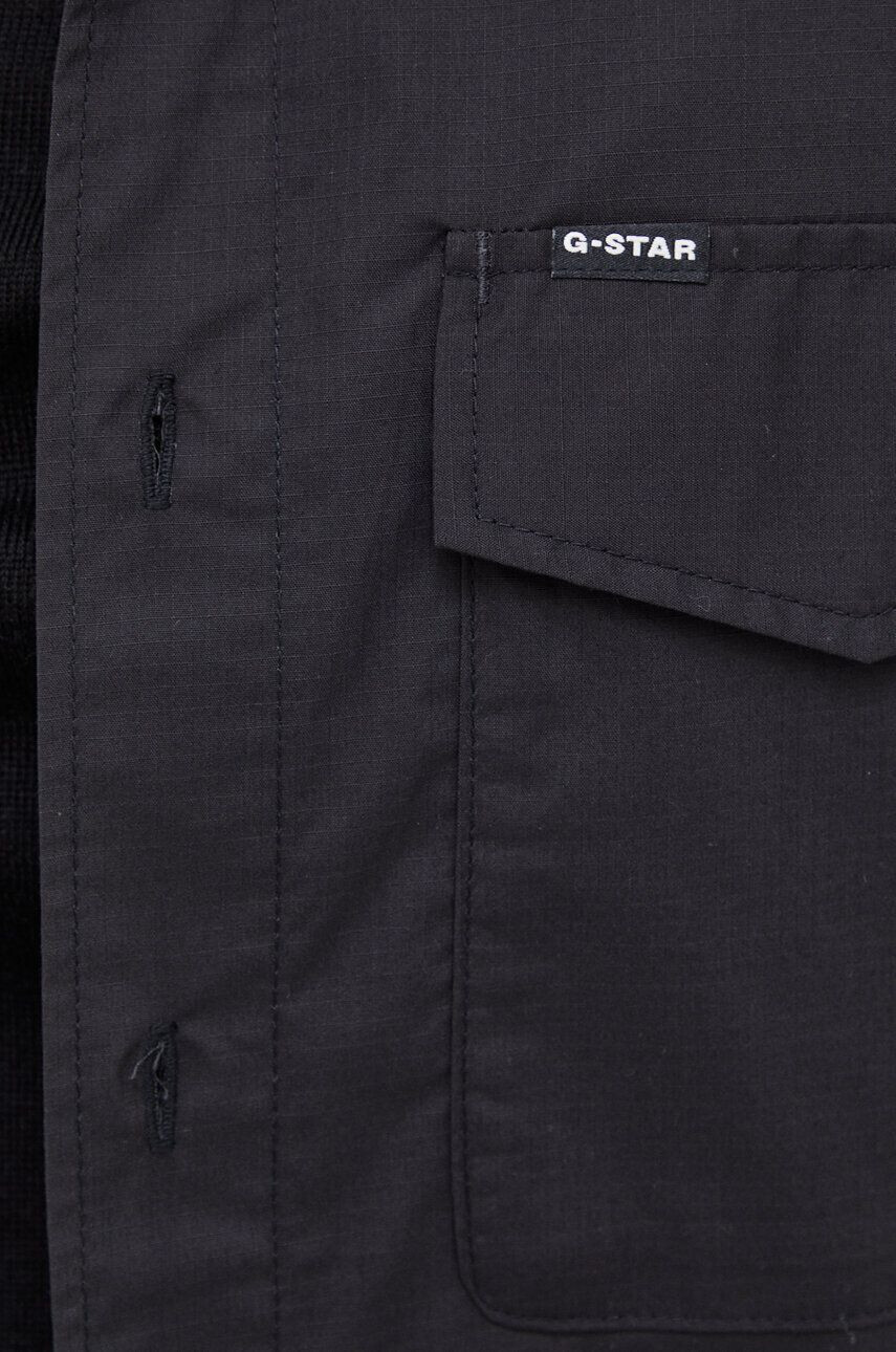 G-Star Raw Košeľa pánska čierna farba regular s klasickým golierom - Pepit.sk