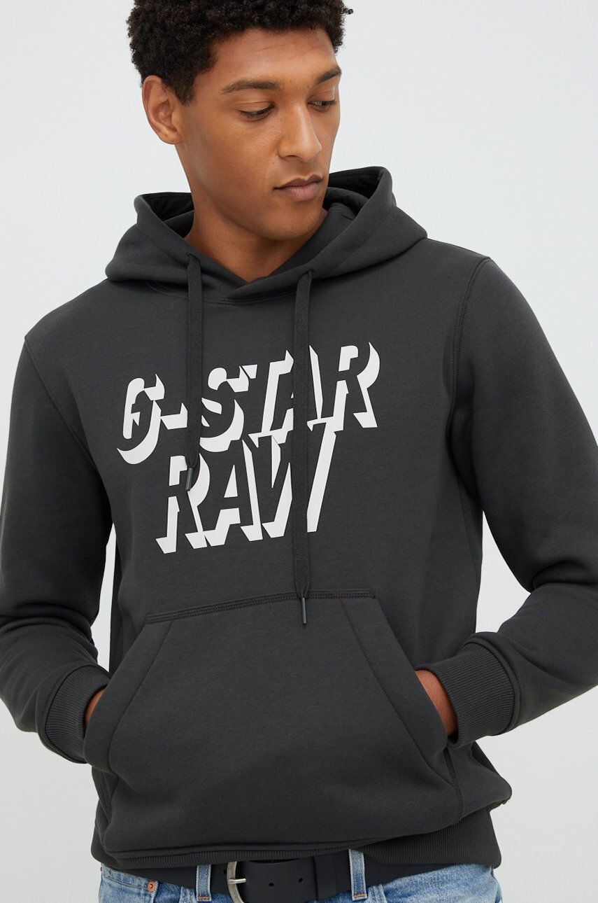 G-Star Raw Mikina dámska hnedá farba s potlačou - Pepit.sk