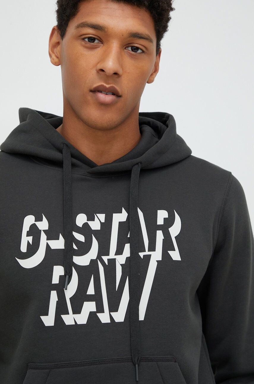 G-Star Raw Mikina dámska hnedá farba s potlačou - Pepit.sk