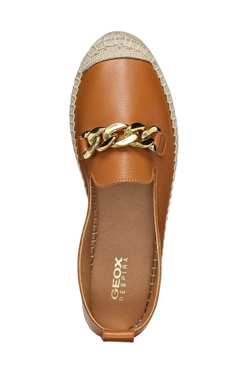 Geox Kožené espadrilky D LAMPEDUSA A hnedá farba D36V0A00085C6001 - Pepit.sk