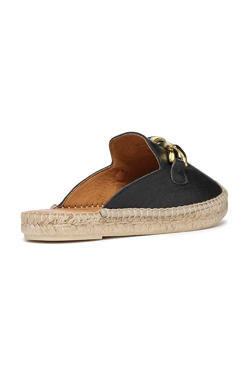 Geox Kožené espadrilky D LAMPEDUSA B čierna farba D36V0B00085C9999 - Pepit.sk