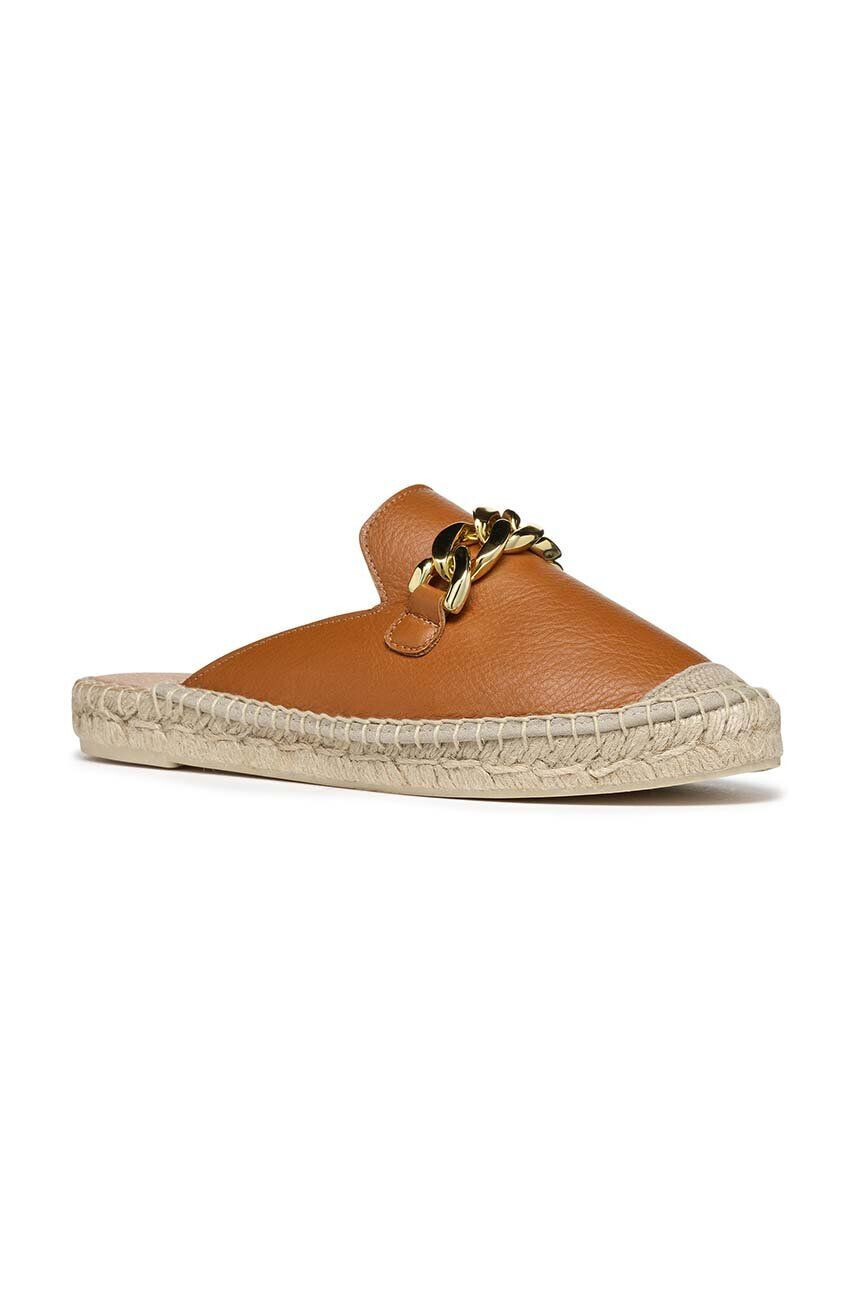 Geox Kožené espadrilky D LAMPEDUSA B hnedá farba D36V0B00085C6001 - Pepit.sk