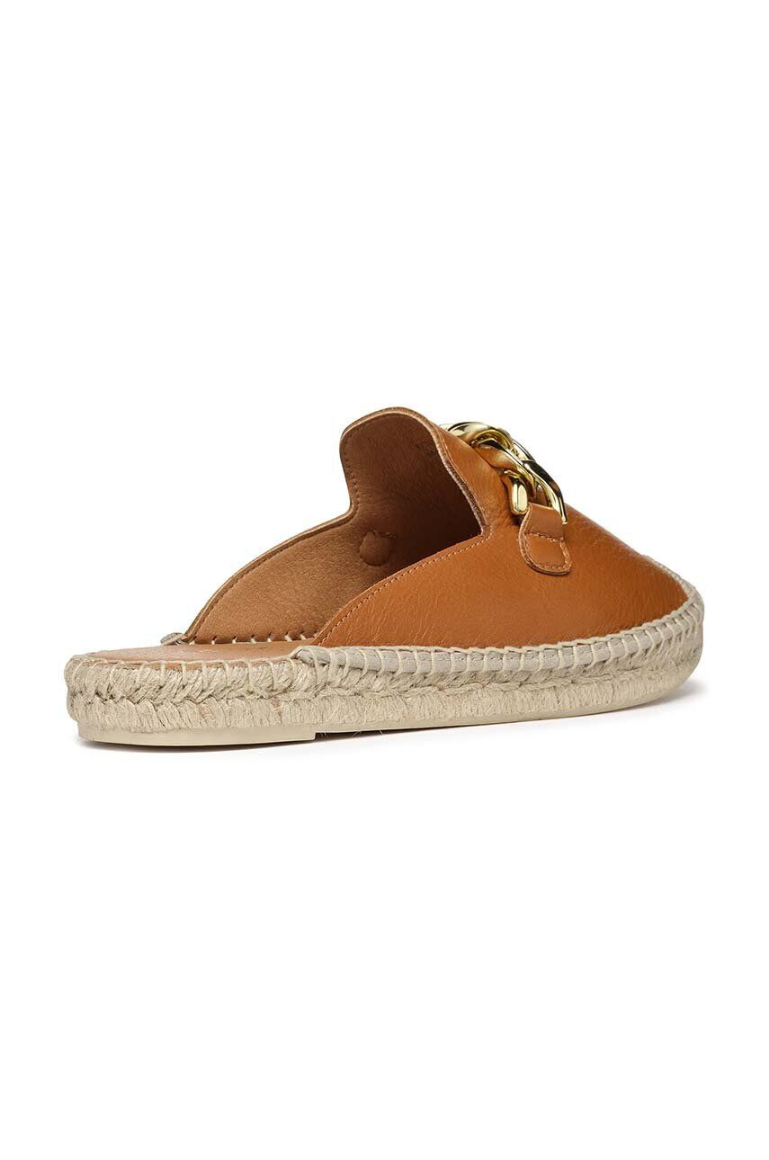 Geox Kožené espadrilky D LAMPEDUSA B hnedá farba D36V0B00085C6001 - Pepit.sk