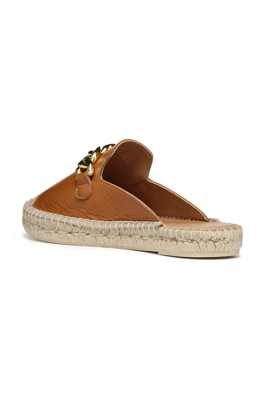 Geox Kožené espadrilky D LAMPEDUSA B hnedá farba D36V0B00085C6001 - Pepit.sk