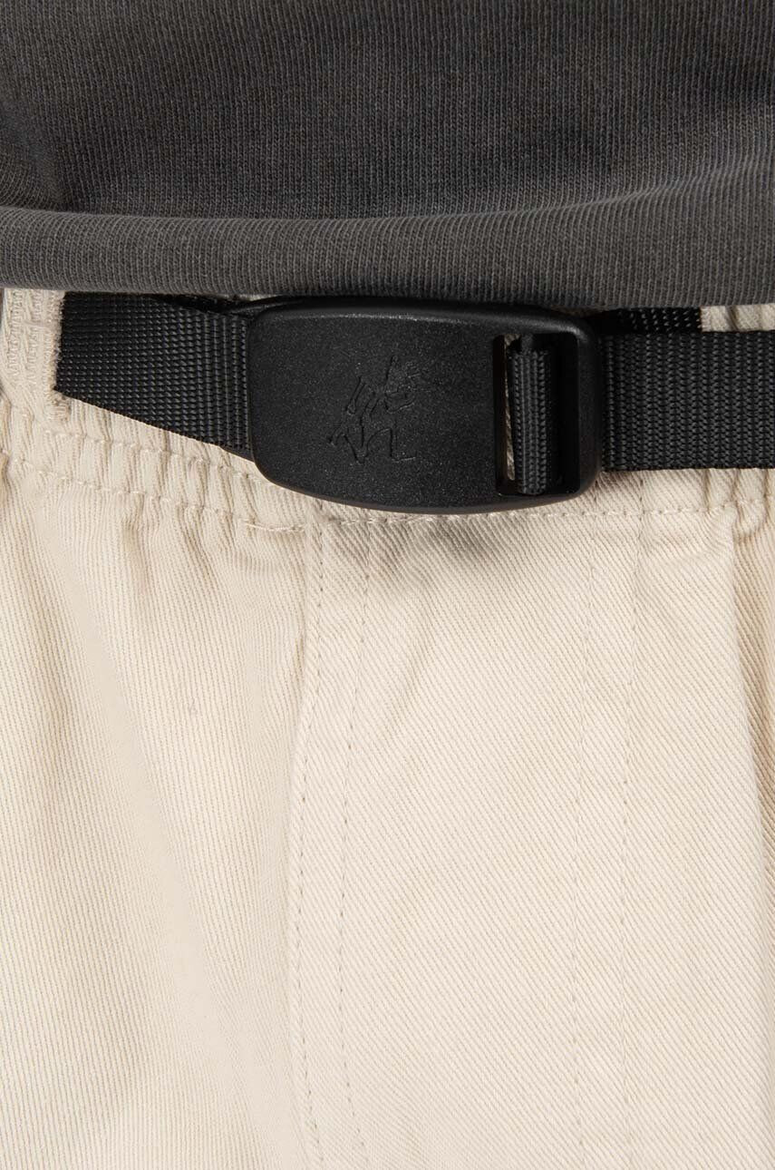 Gramicci Bavlnené nohavice Loose Tapered Pant G103.OGT-cream béžová farba široké stredne vysoký pás - Pepit.sk