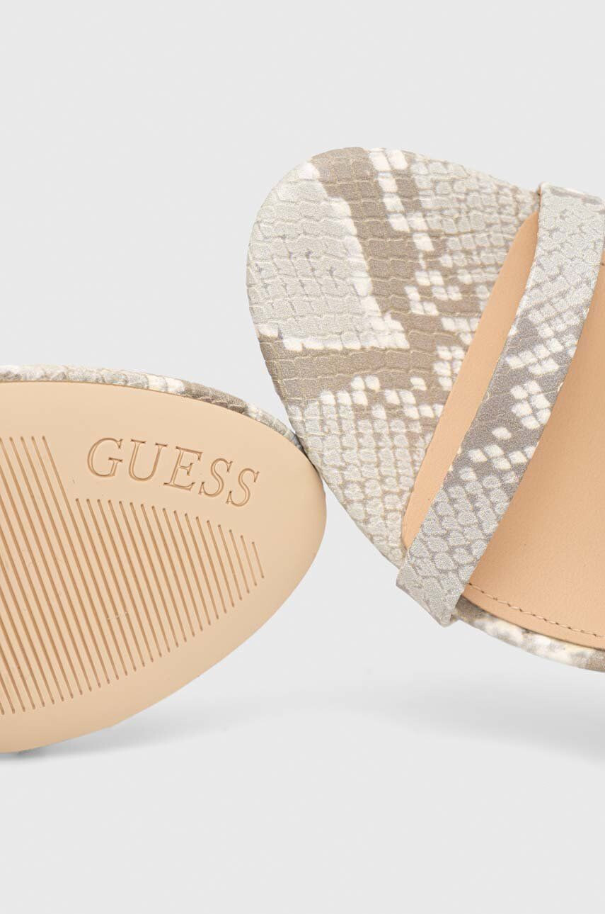 Guess Kožené sandále Kadera béžová farba FL5KAD LEP03 CREAM - Pepit.sk