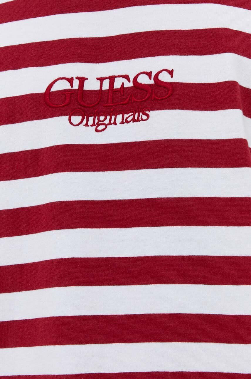 Guess Originals Bavlnené tričko červená farba vzorovaný - Pepit.sk