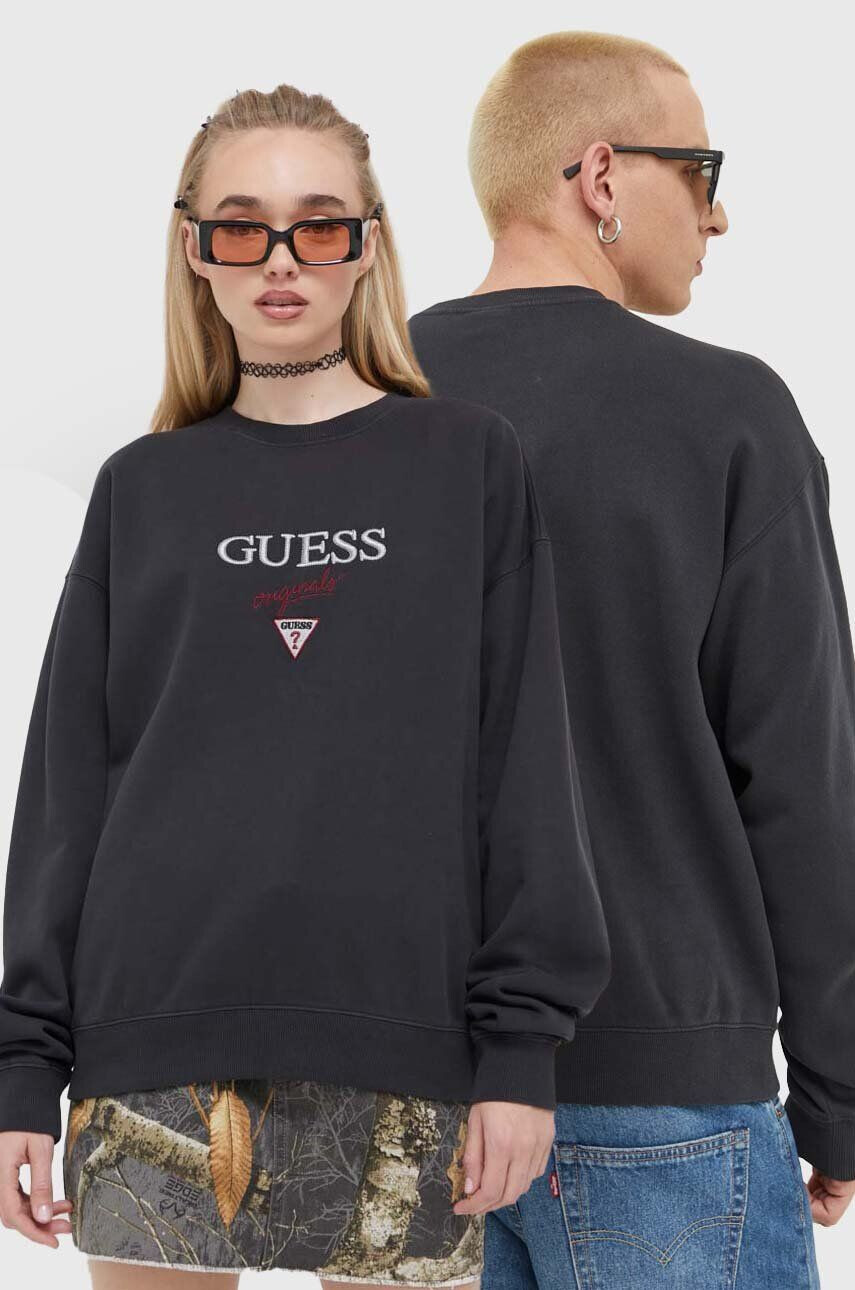 Guess Originals Mikina Go Baker SM2BQ09K9YH1-F43M čierna farba s nášivkou - Pepit.sk