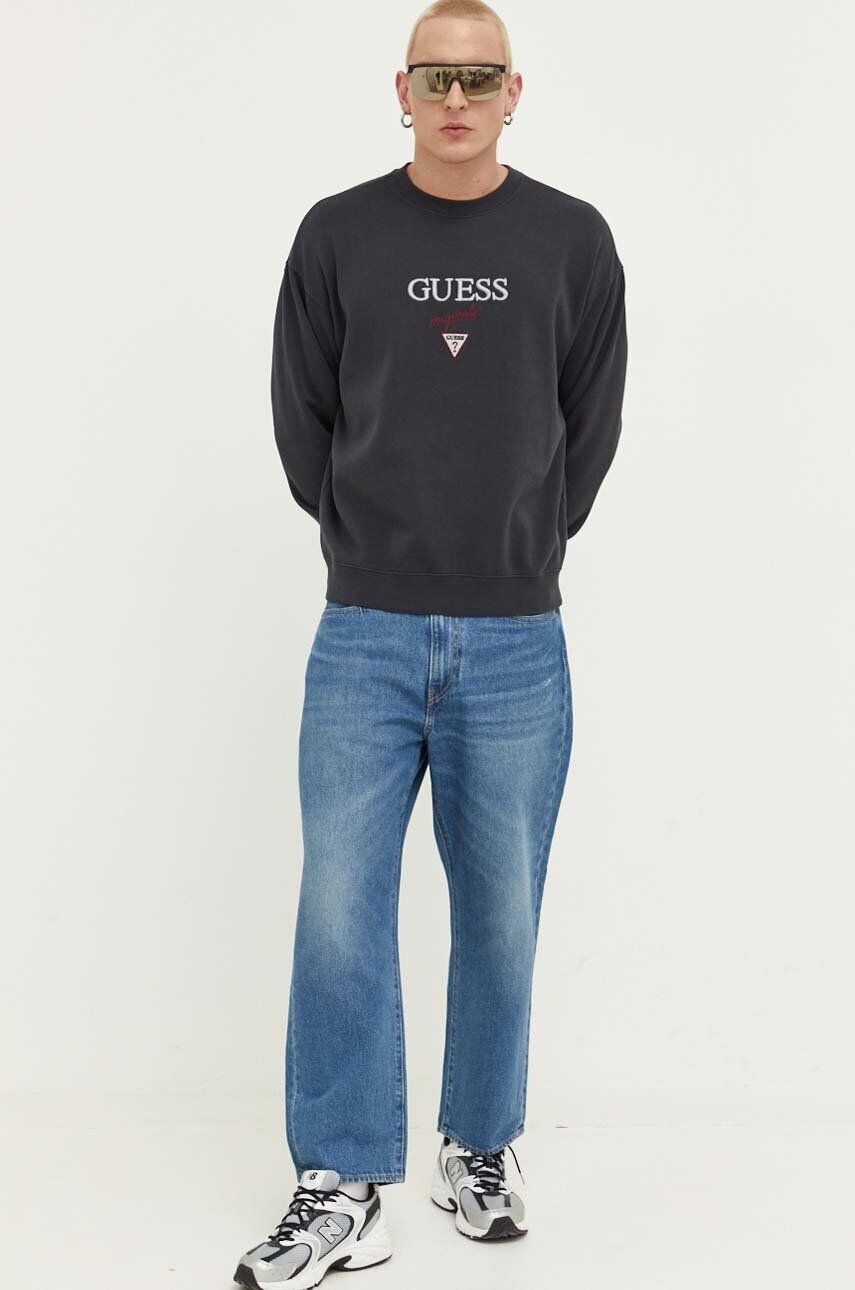 Guess Originals Mikina Go Baker SM2BQ09K9YH1-F43M čierna farba s nášivkou - Pepit.sk