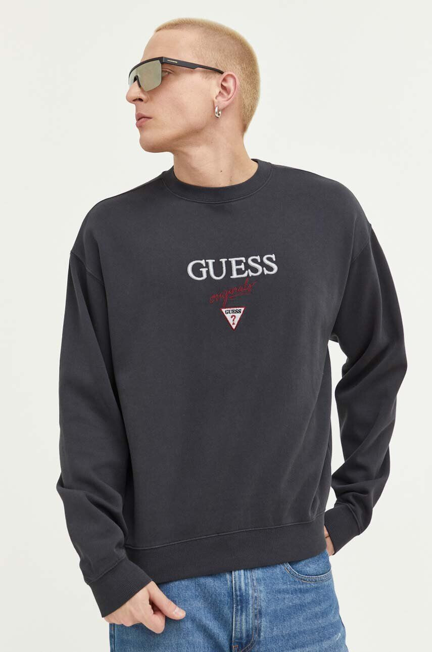 Guess Originals Mikina Go Baker SM2BQ09K9YH1-F43M čierna farba s nášivkou - Pepit.sk