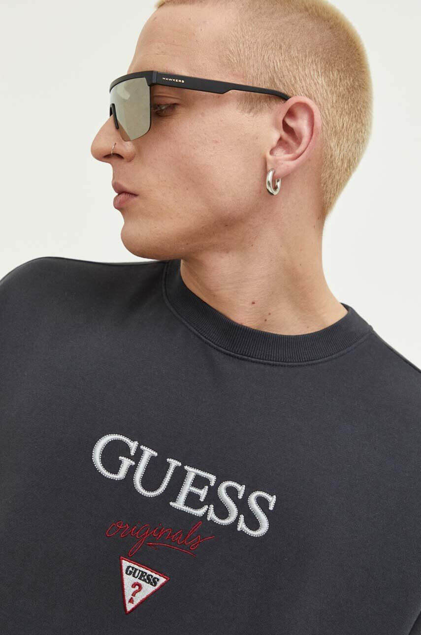 Guess Originals Mikina Go Baker SM2BQ09K9YH1-F43M čierna farba s nášivkou - Pepit.sk