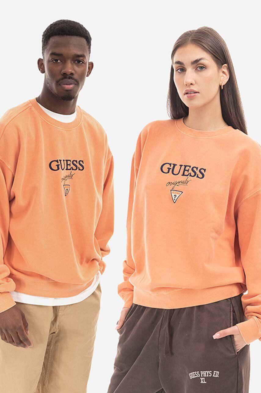 Guess Originals Mikina Go Baker Logo Crewneck M2BQ09.K9YH1-F0J1 béžová farba s nášivkou - Pepit.sk