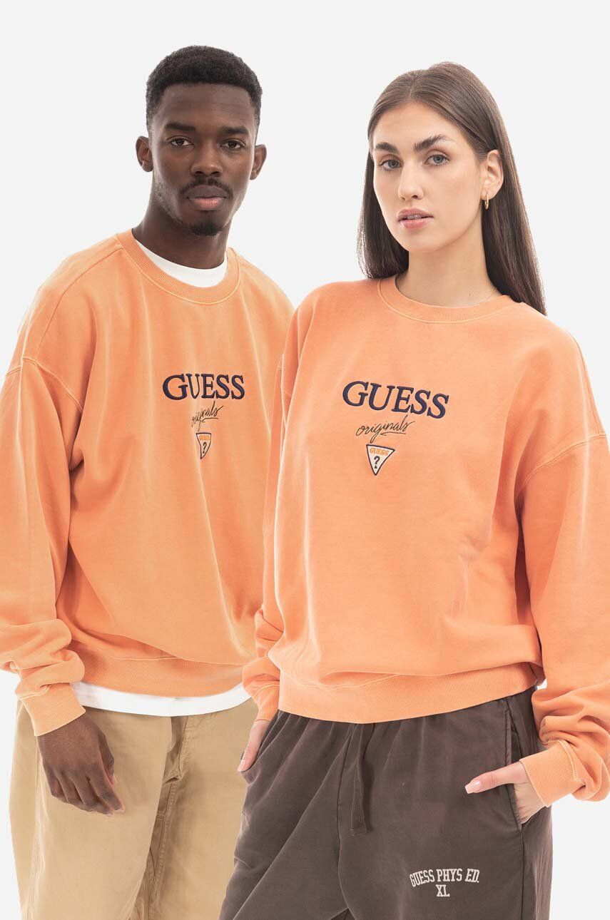 Guess Originals Mikina Go Baker Logo Crewneck M2BQ09.K9YH1-F0J1 béžová farba s nášivkou - Pepit.sk