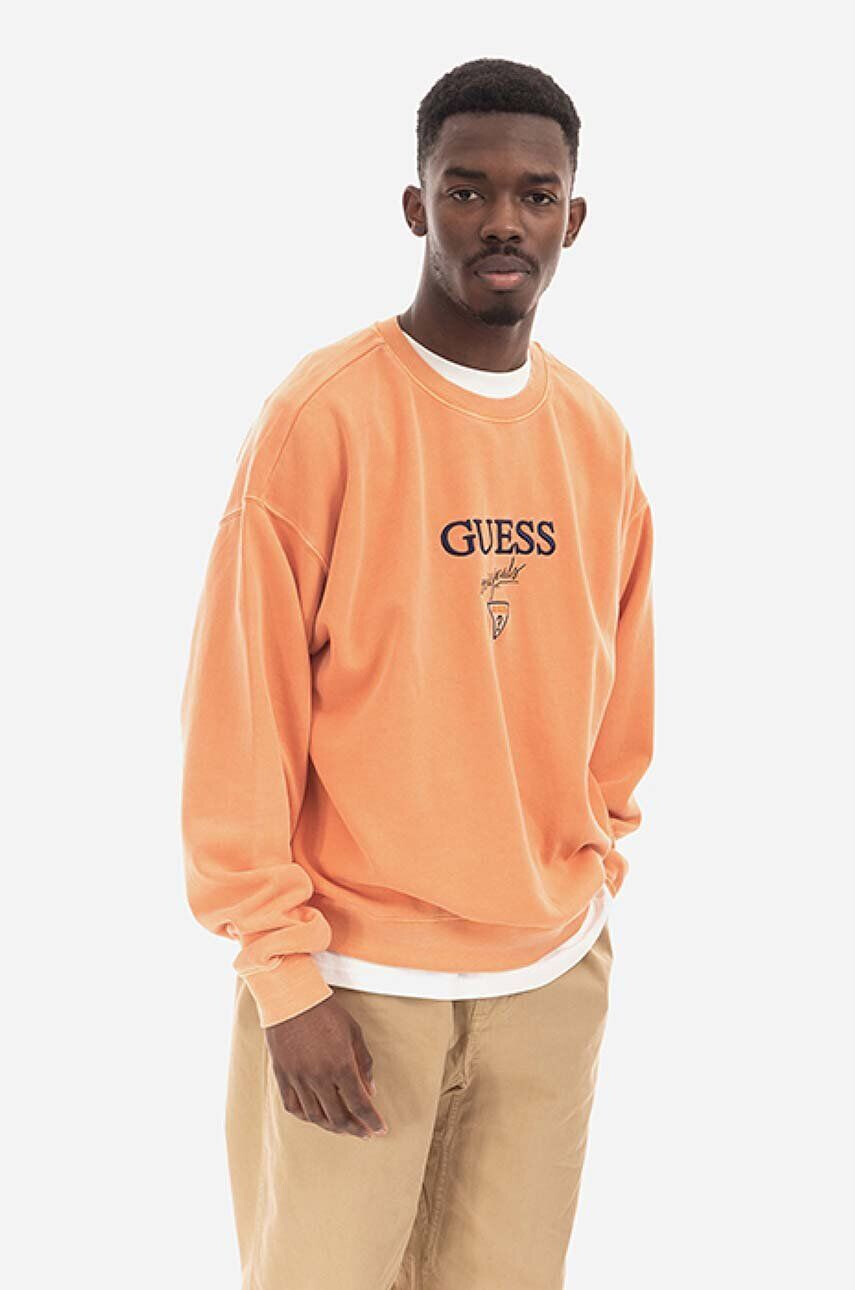 Guess Originals Mikina Go Baker Logo Crewneck M2BQ09.K9YH1-F0J1 béžová farba s nášivkou - Pepit.sk