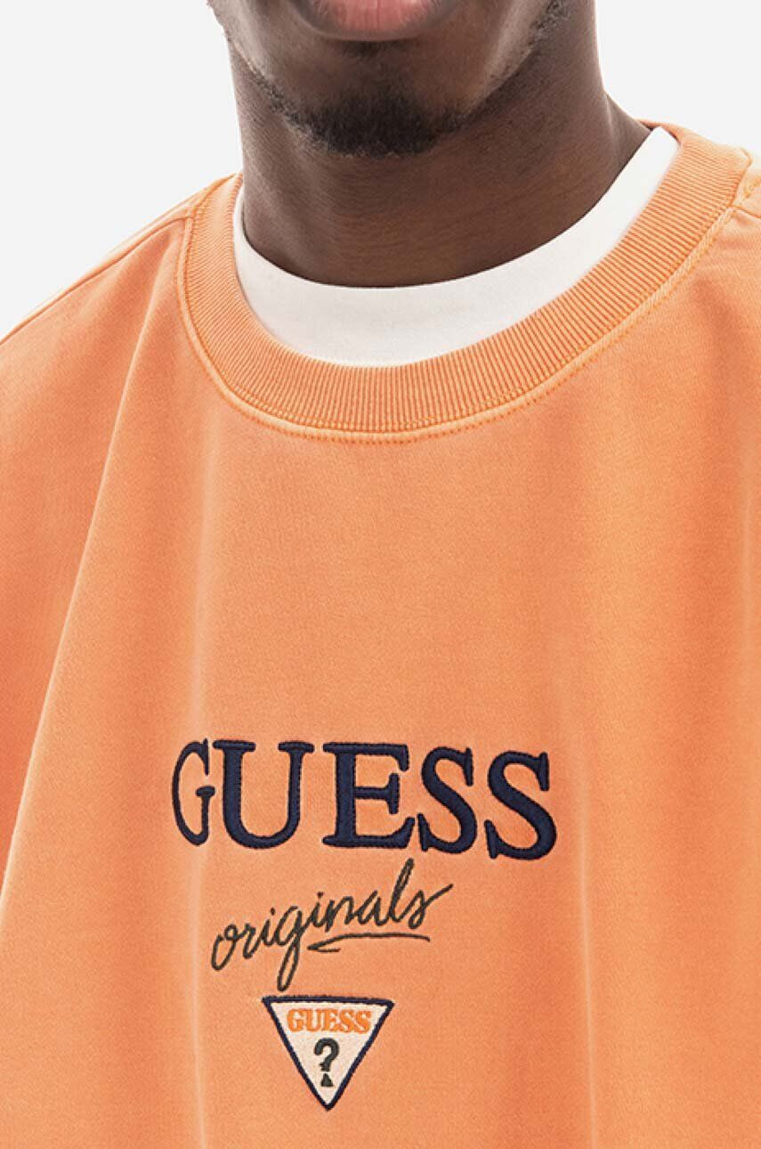 Guess Originals Mikina Go Baker Logo Crewneck M2BQ09.K9YH1-F0J1 béžová farba s nášivkou - Pepit.sk