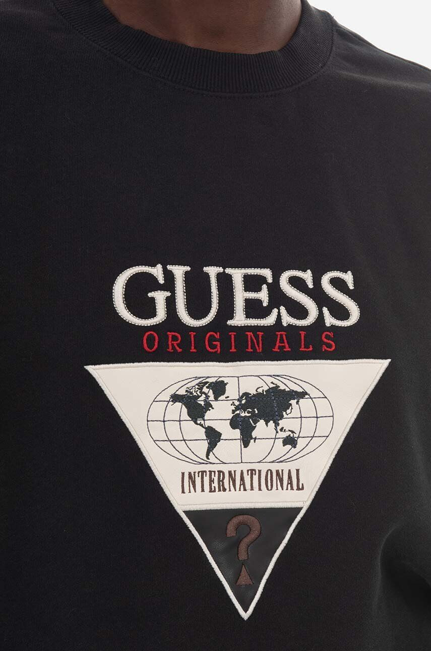 Guess Originals Mikina Go Ryan M2RQ28.KBJ31-F82G pánska čierna farba s nášivkou - Pepit.sk