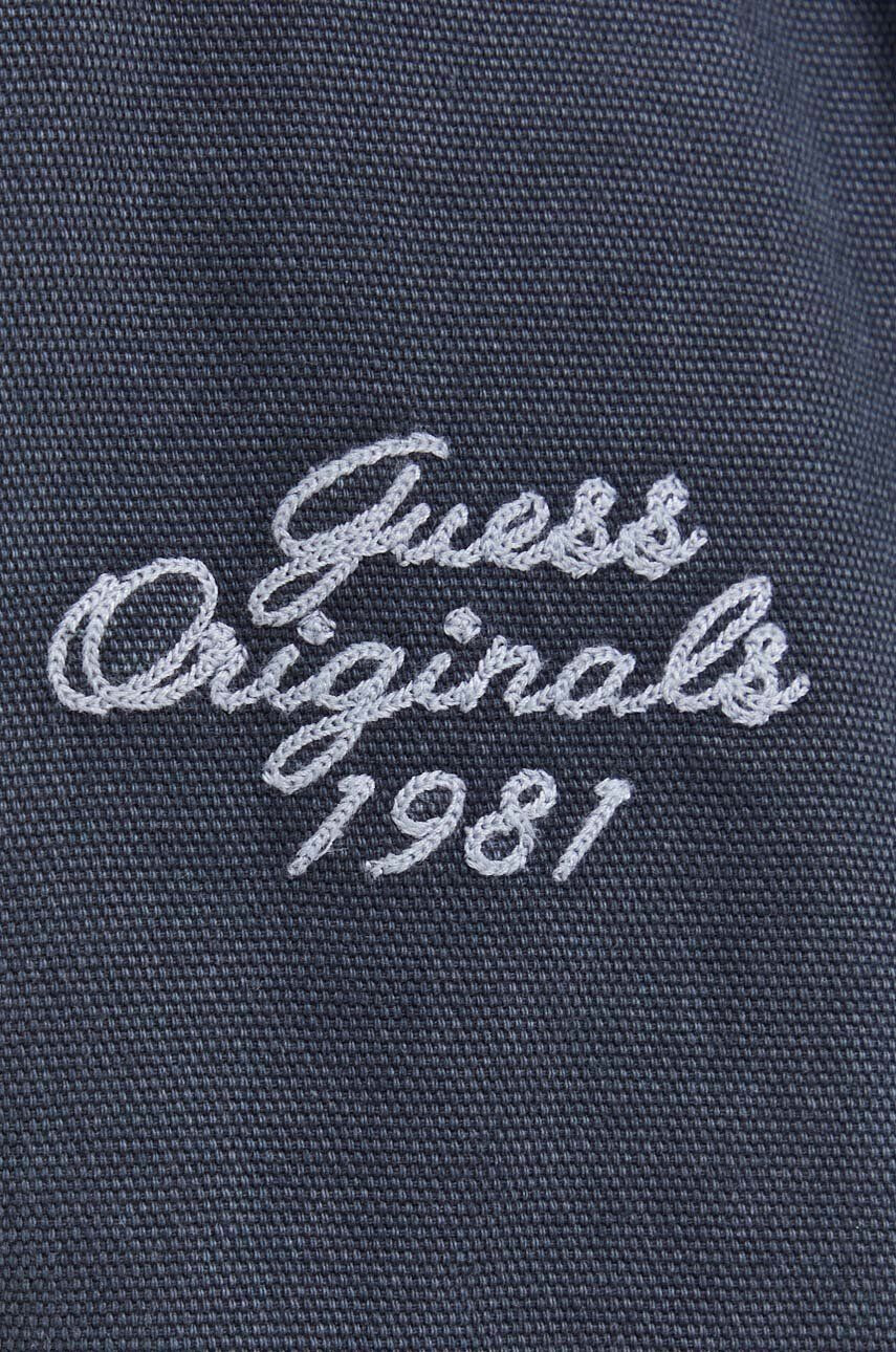 Guess Originals Rifľová bunda tmavomodrá farba prechodná - Pepit.sk