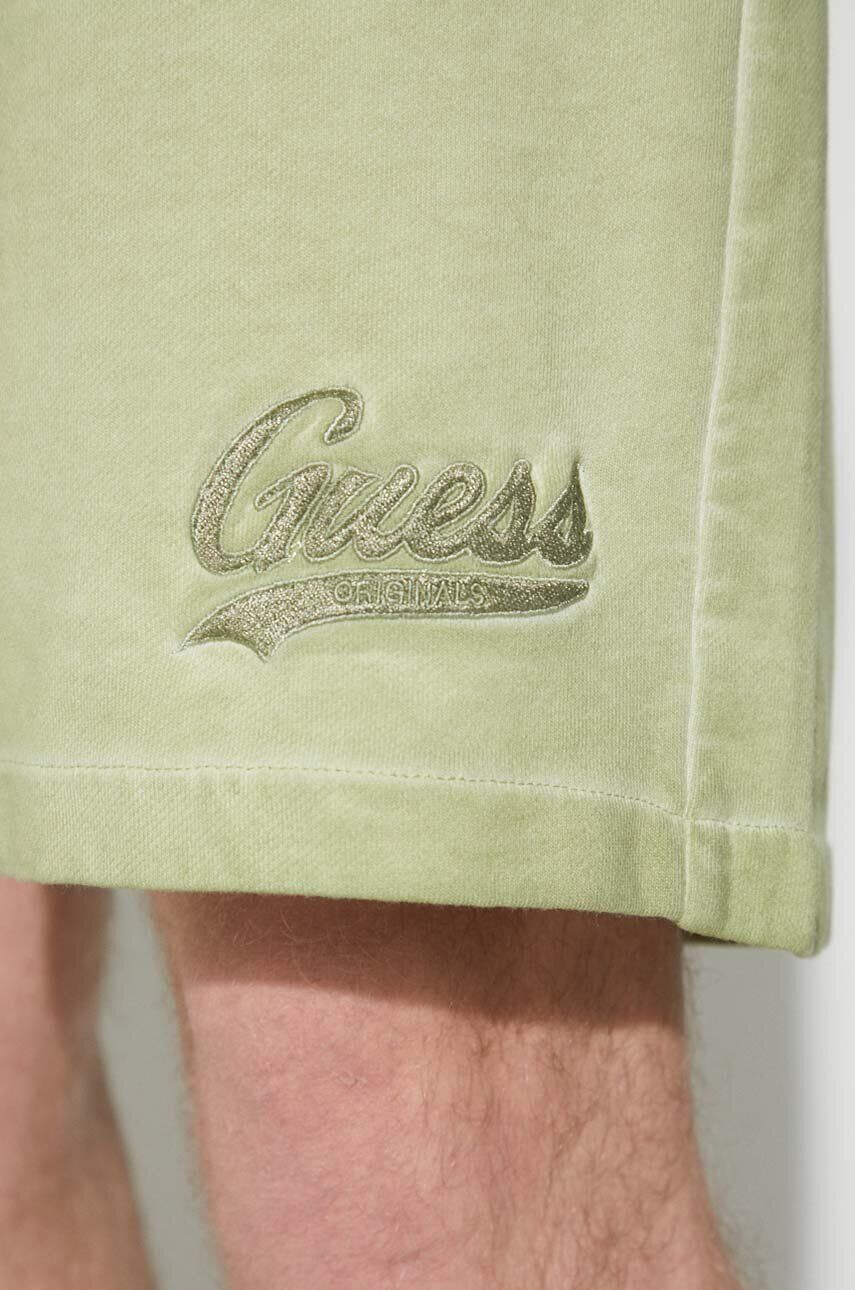 Guess Originals Šortky Go Icon Logo Short zelená farba s nášivkou - Pepit.sk