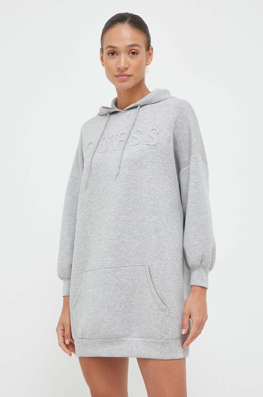 Guess Šaty šedá farba mini oversize - Pepit.sk