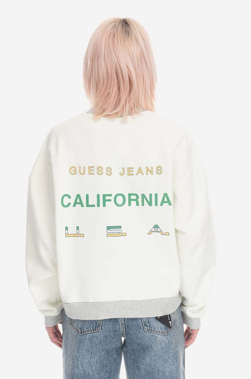 Guess U.S.A. Mikina Guess Vintage Logo Crewneck M3GQ01KBMY0 G046 pánska béžová farba s potlačou - Pepit.sk