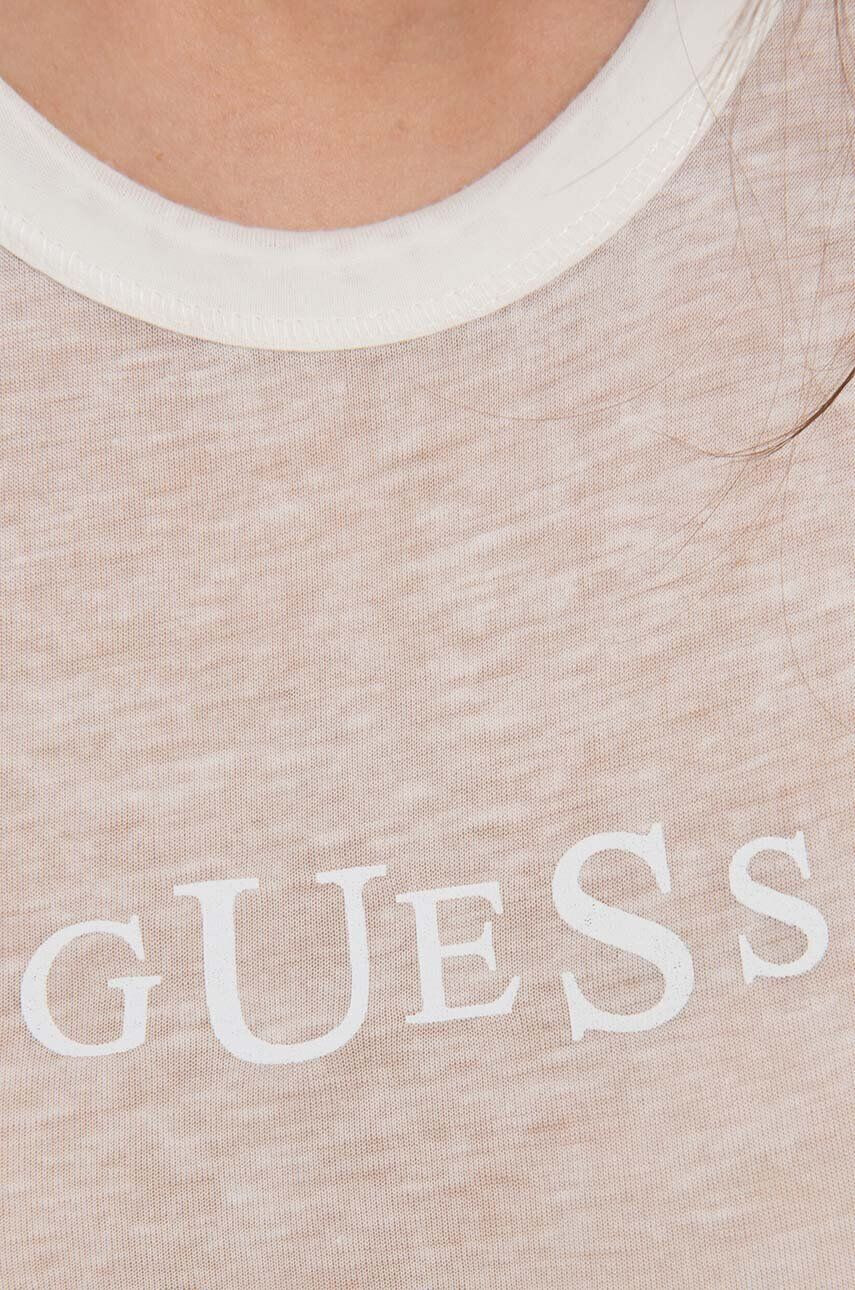 Guess U.S.A. Tričko Guess Guess Classic Logo Baby Tee W2BP00.KBAX0-G046 dámske biela farba - Pepit.sk