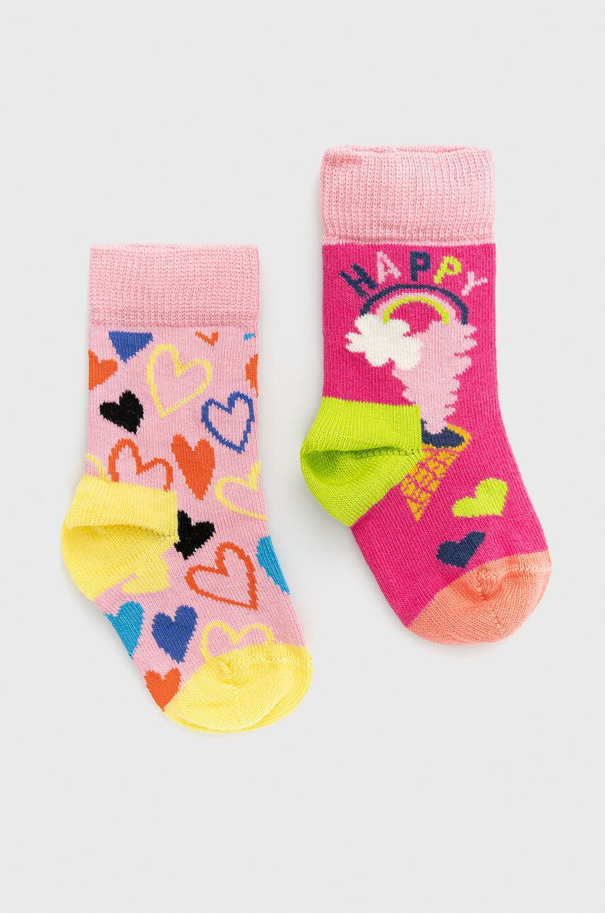 Happy Socks Detské ponožky Happy Love (2-pak) - Pepit.sk