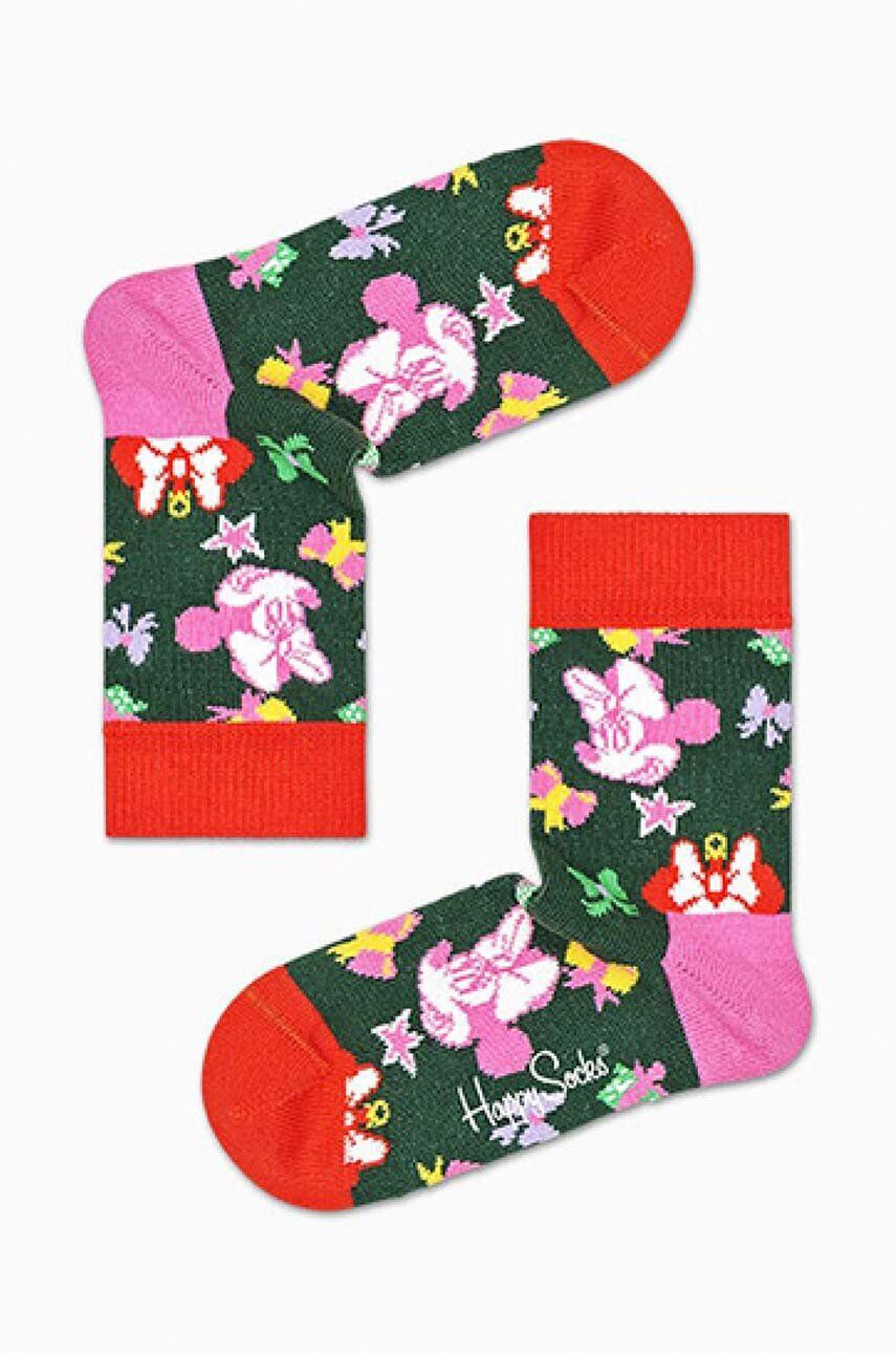 Happy Socks Detské ponožky x Disney Minnie zelená farba KDNY01 7500 - Pepit.sk